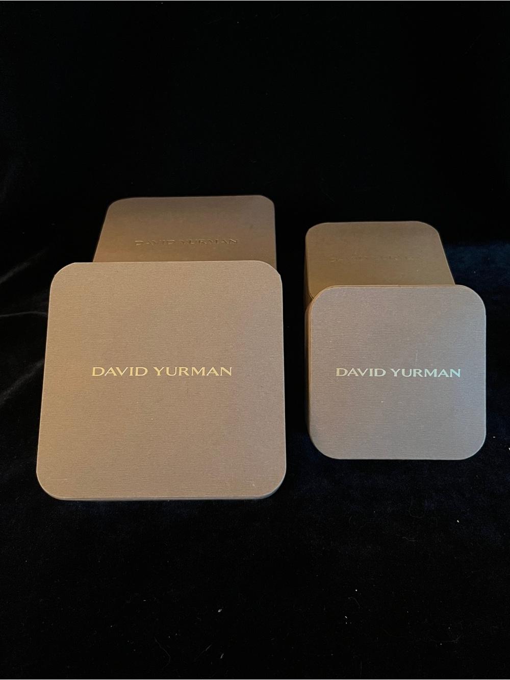 David Yurman Lot of 4 Empty Jewelry Boxes 2 smaller 2 larger